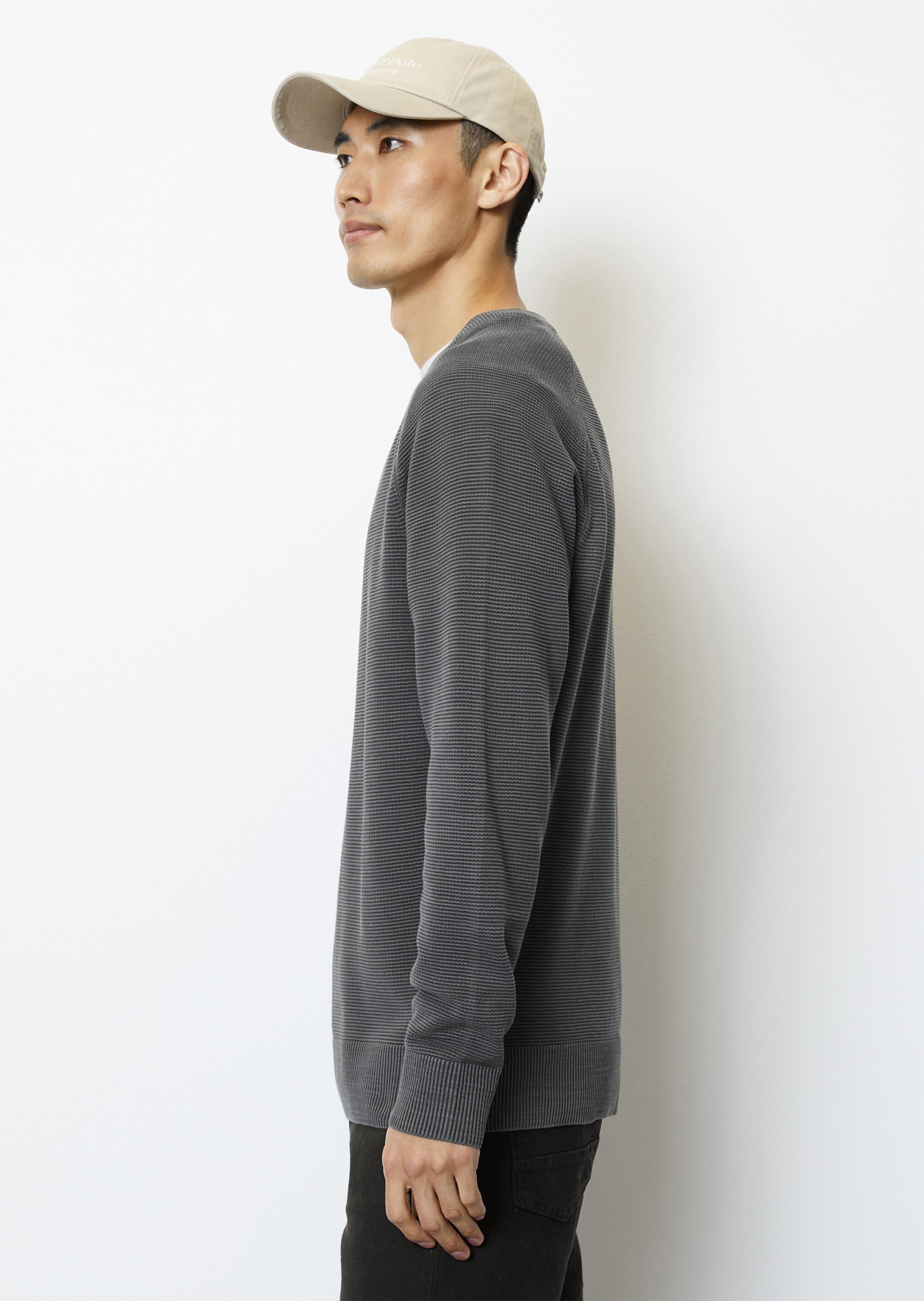 Pullover regular mit feiner Ottoman-Struktur