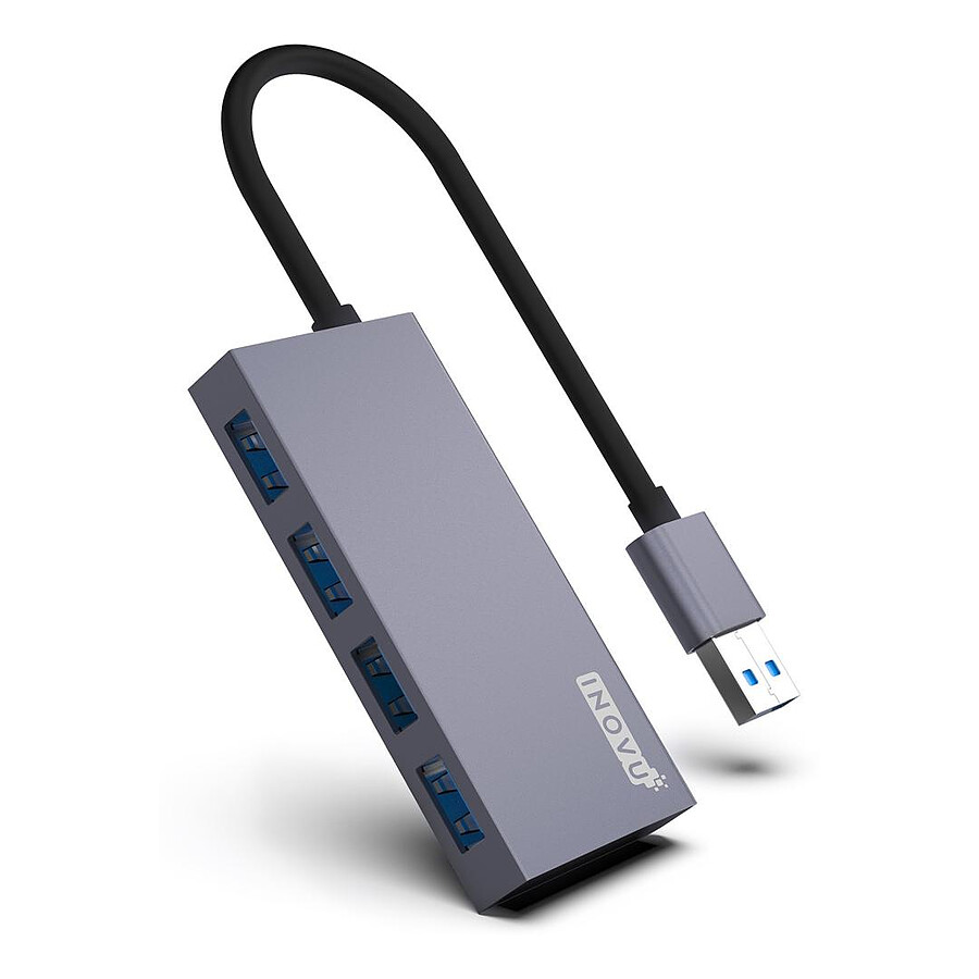 INOVU Hub USB-A/C 3.0 vers 4x USB-A 3.0 (avec alimentation externe)