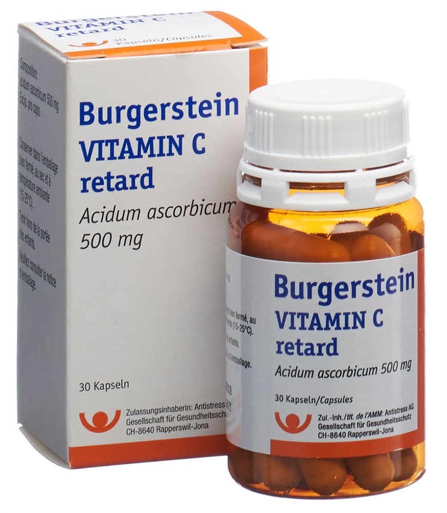 BURGERSTEIN Vitamin C 500 mg<br>30 Stück, Dose, Hartkapsel, retardiert