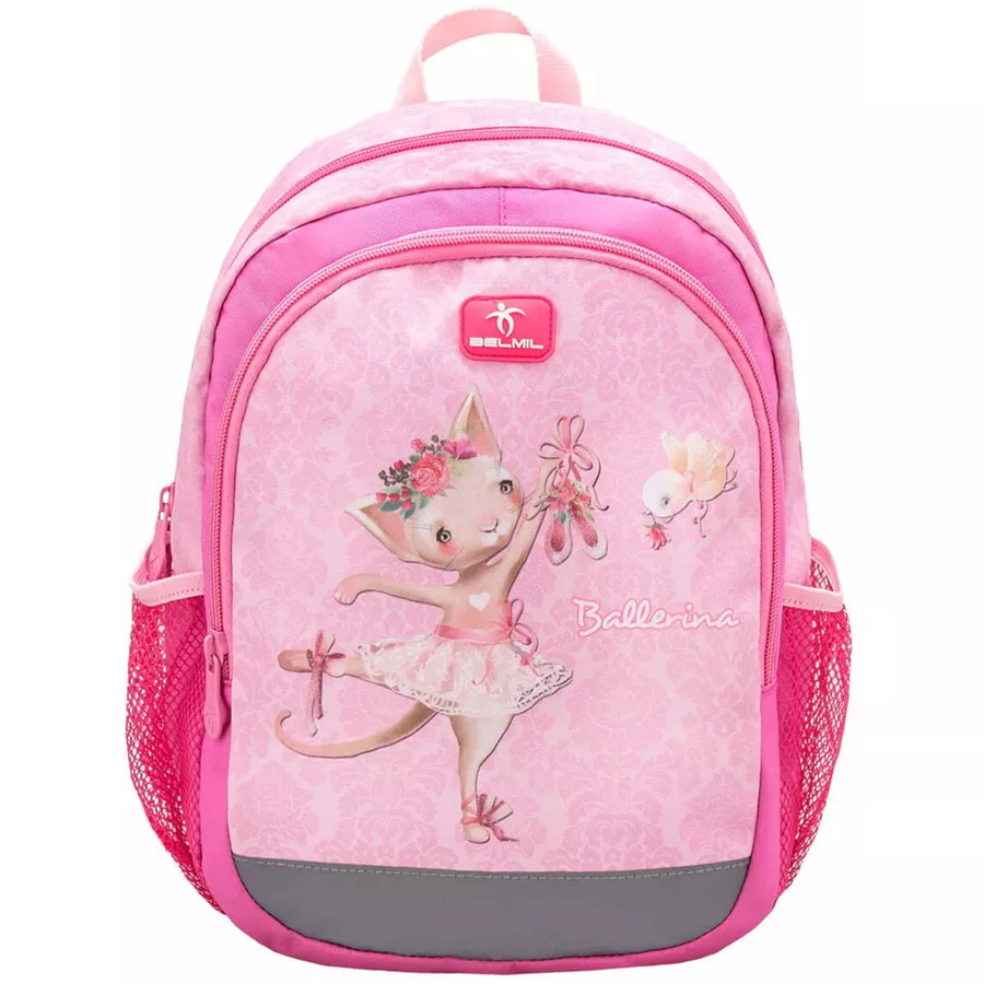 Belmil Kindergartenrucksack Kiddy Plus Kindergartenrucksack für 3-6 Jährige Kinder mit Brustgurt Ballerina
