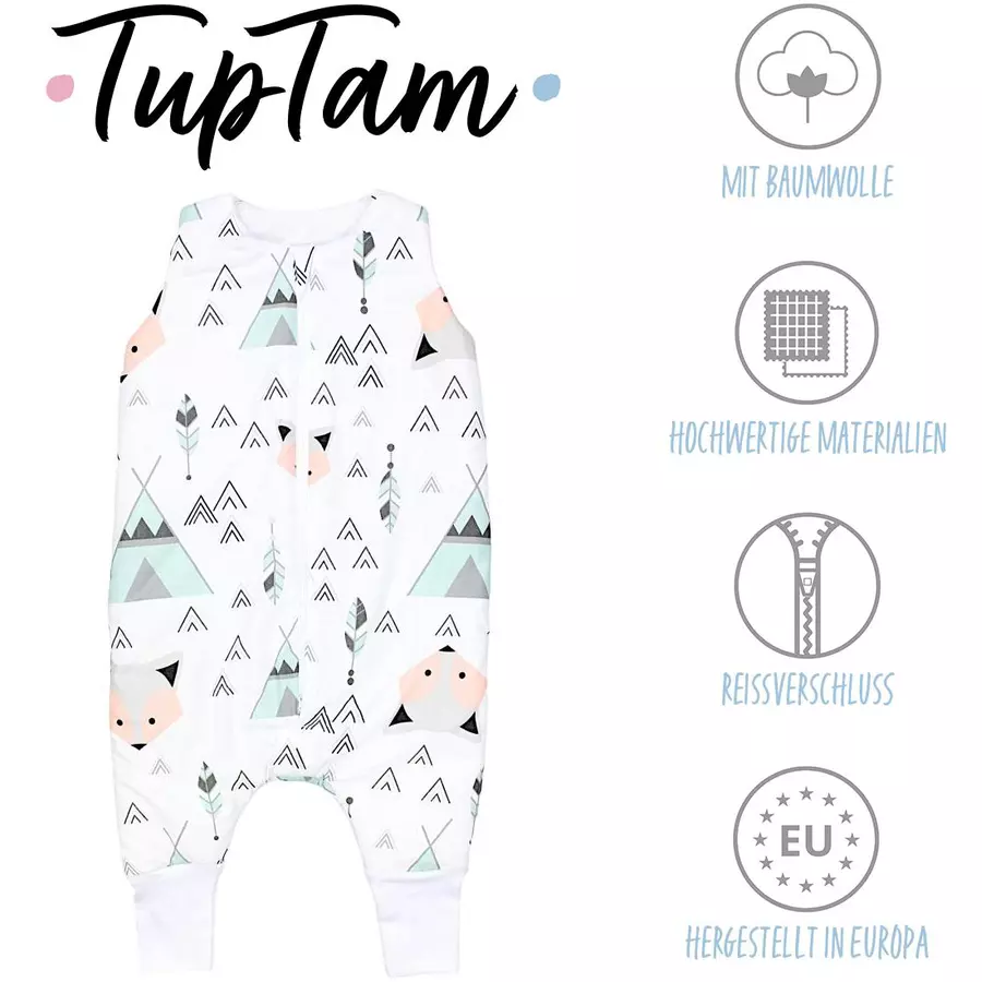 TupTam Baby Winter Schlafsack mit Beinen mint