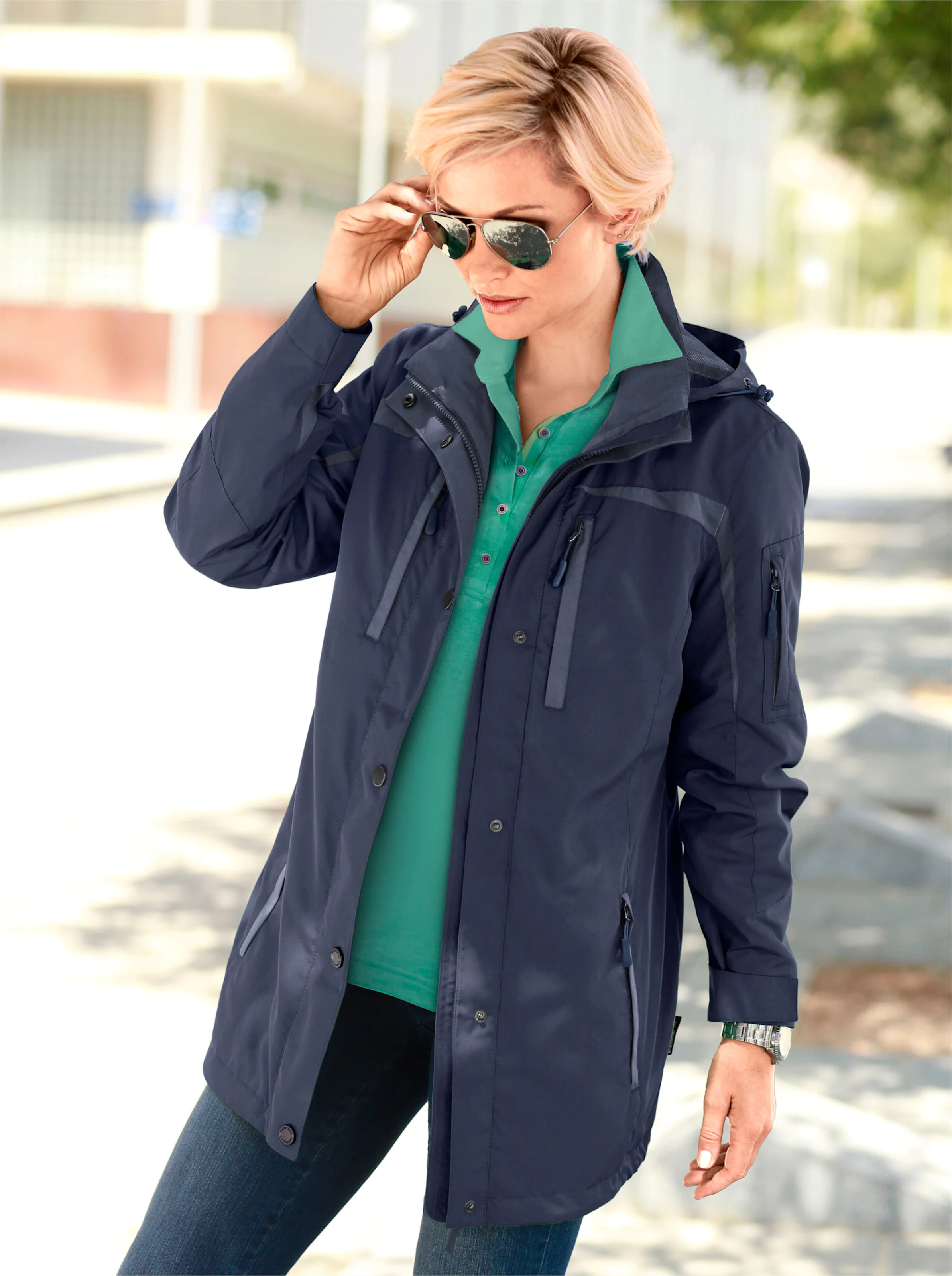 Funktionsjacke in marine