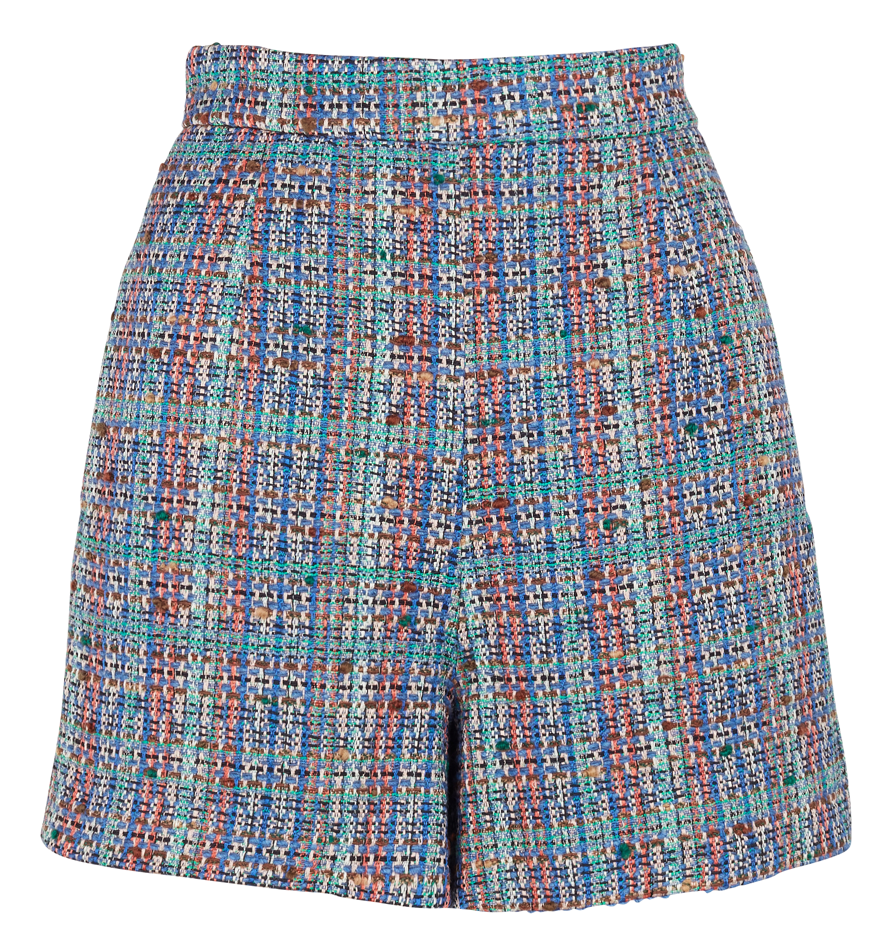 OPTIMUM - Short droit jacquard en coton mélangé| Bleu