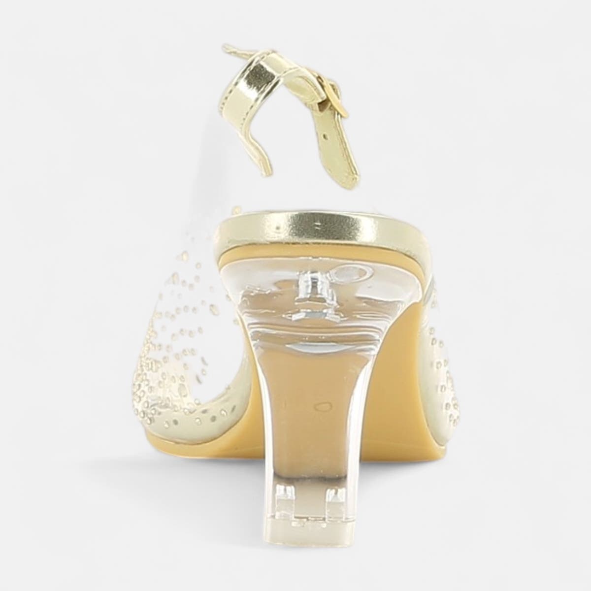 Nu-pieds à talon Femme or