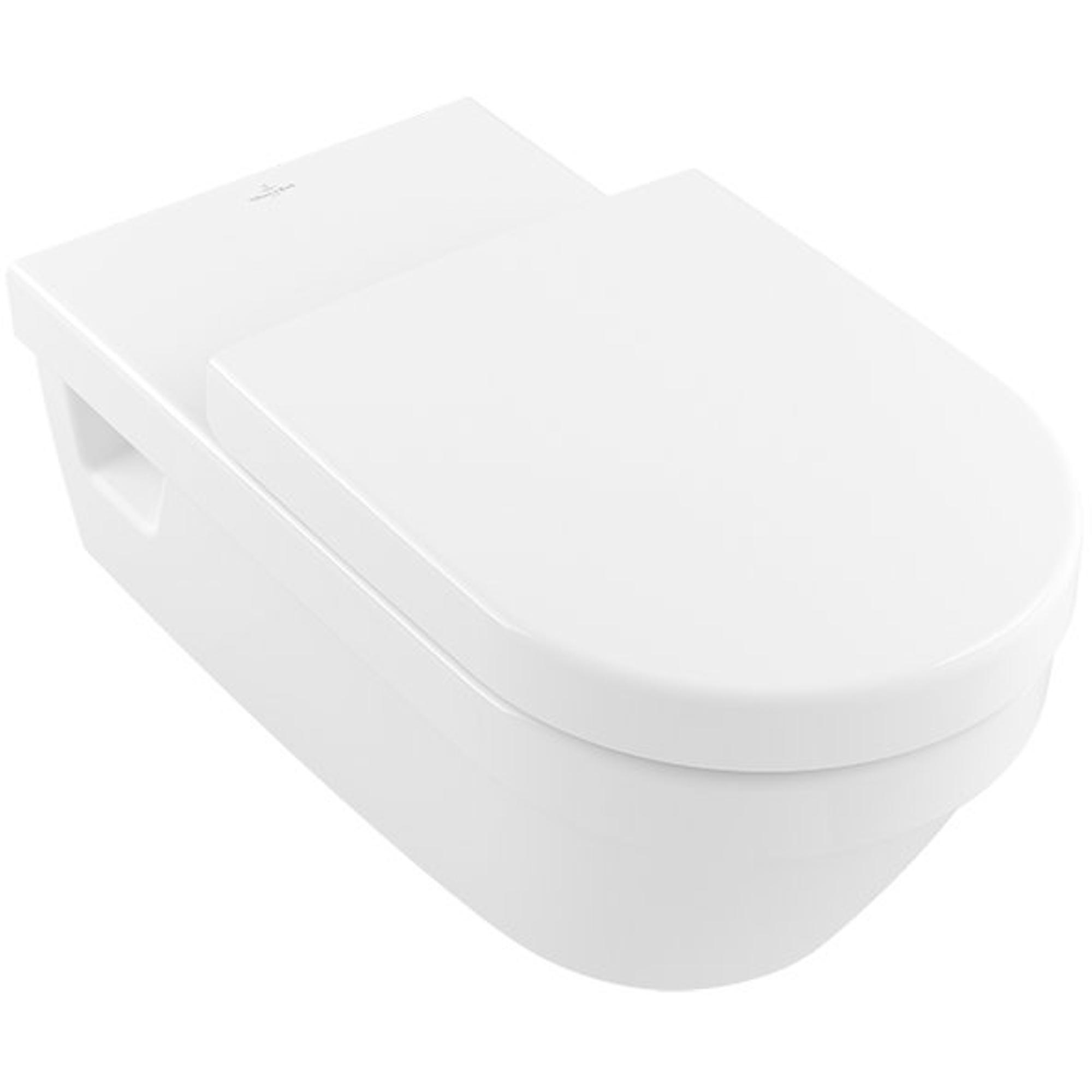 Villeroy & Boch ViCare randloos toilet extra lang recht CeramicPlus met AntiBac wit glans