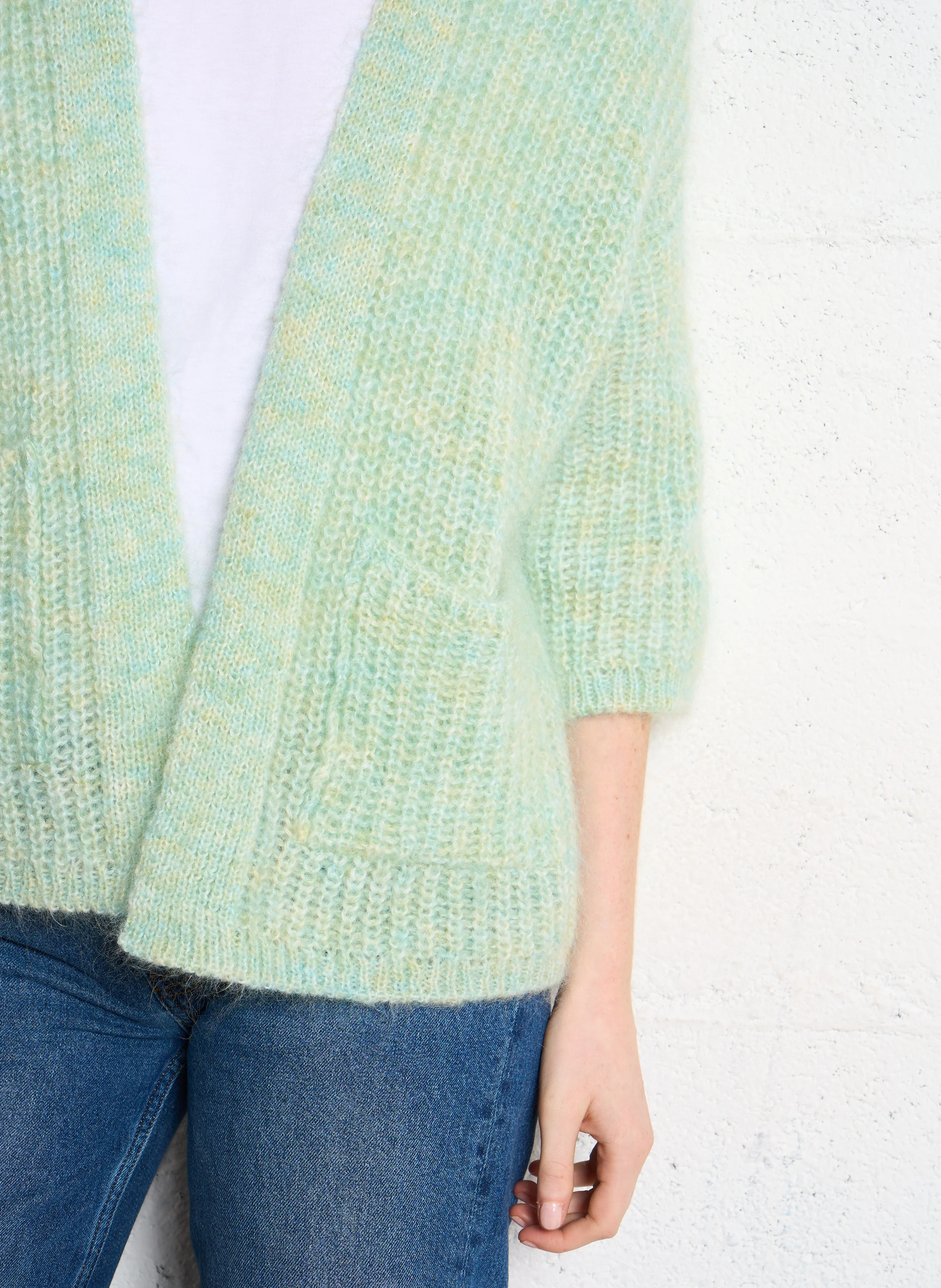 ALIX BIS - Gilet tricot en laine mélangée | Vert