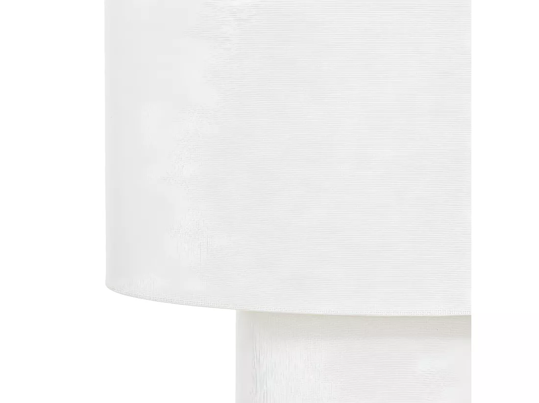 Lampadaire en métal et tissu Blanc H 115 cm