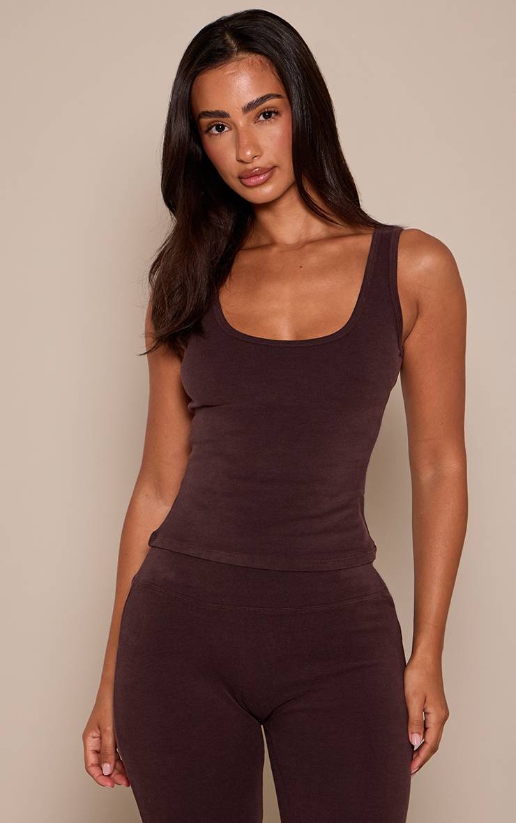 Chocolat Débardeur En Coton Doux Petite Plt