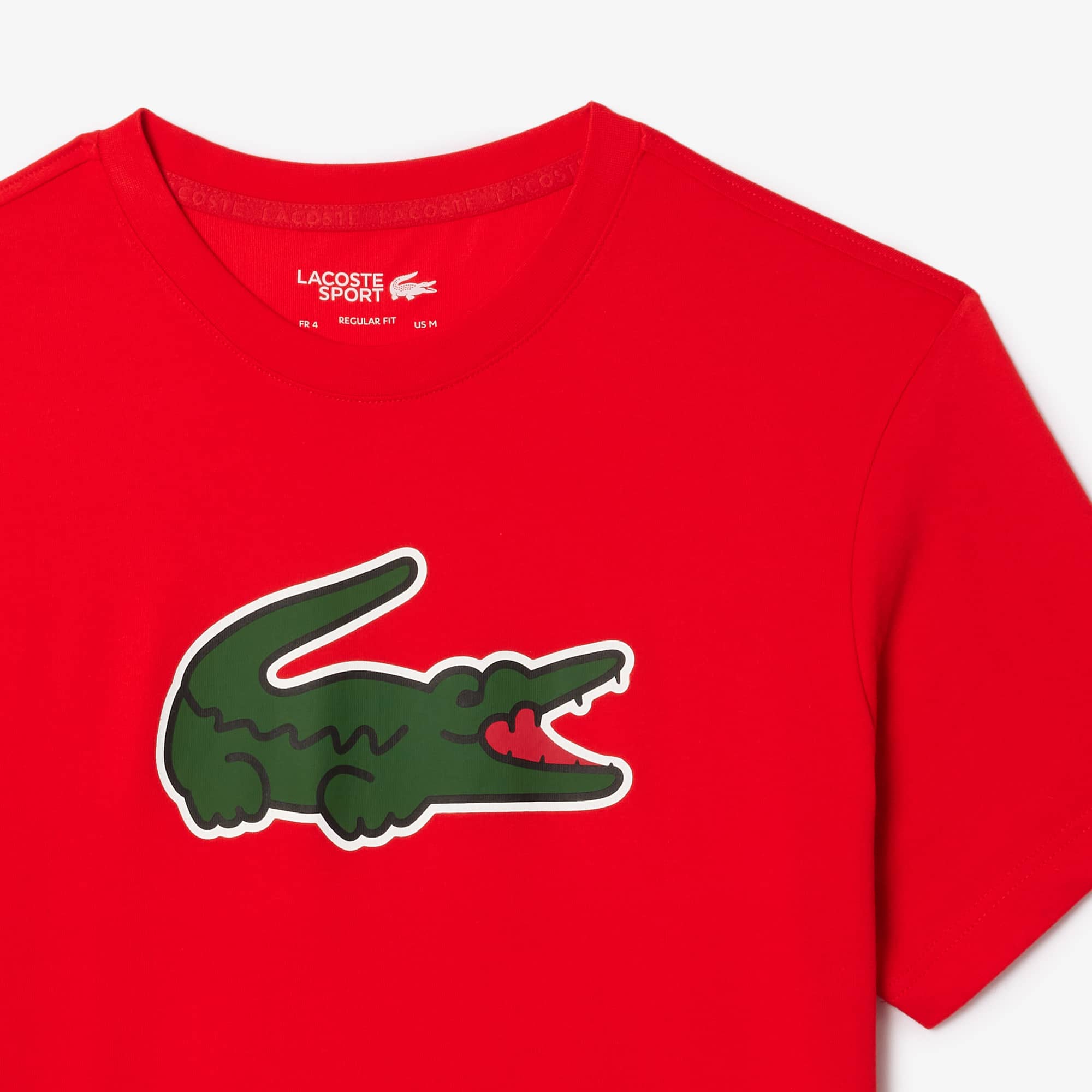 Ultra-Dry Sport T-Shirt mit Croc Aufdruck T-Shirts - Rot - Lacoste - Herren