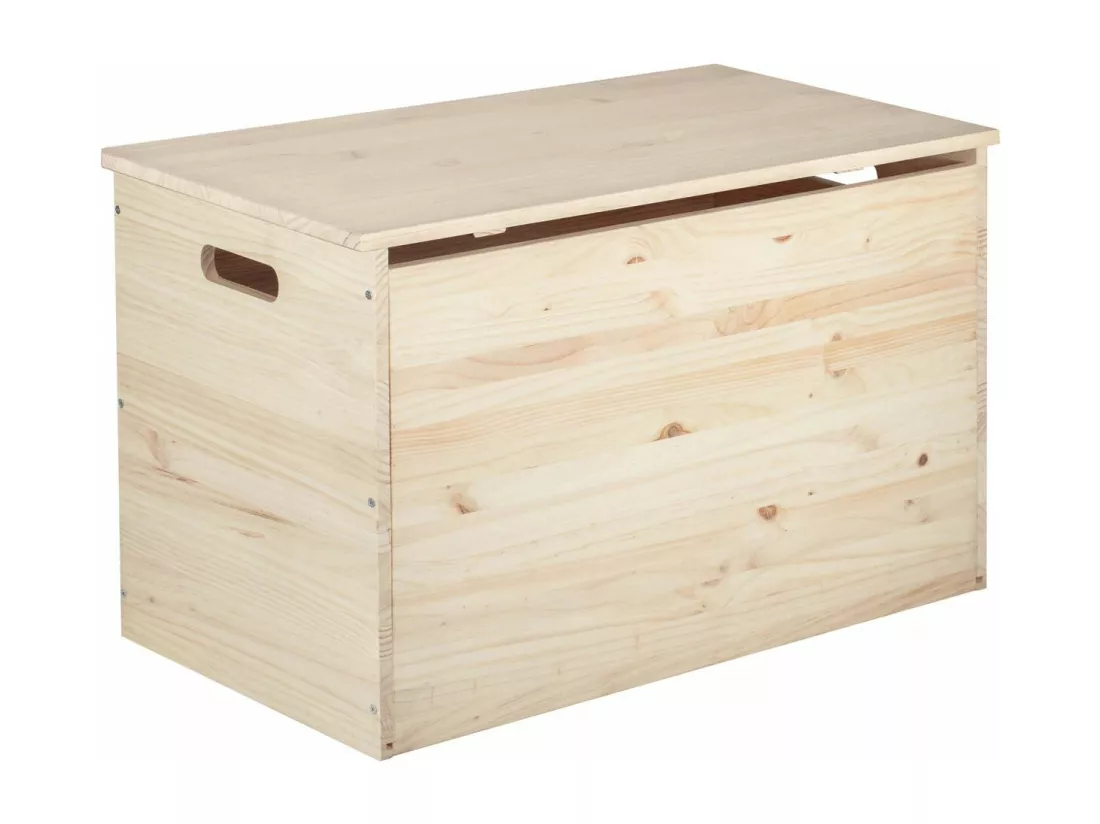 Coffre de rangement en pin brut 135 litres