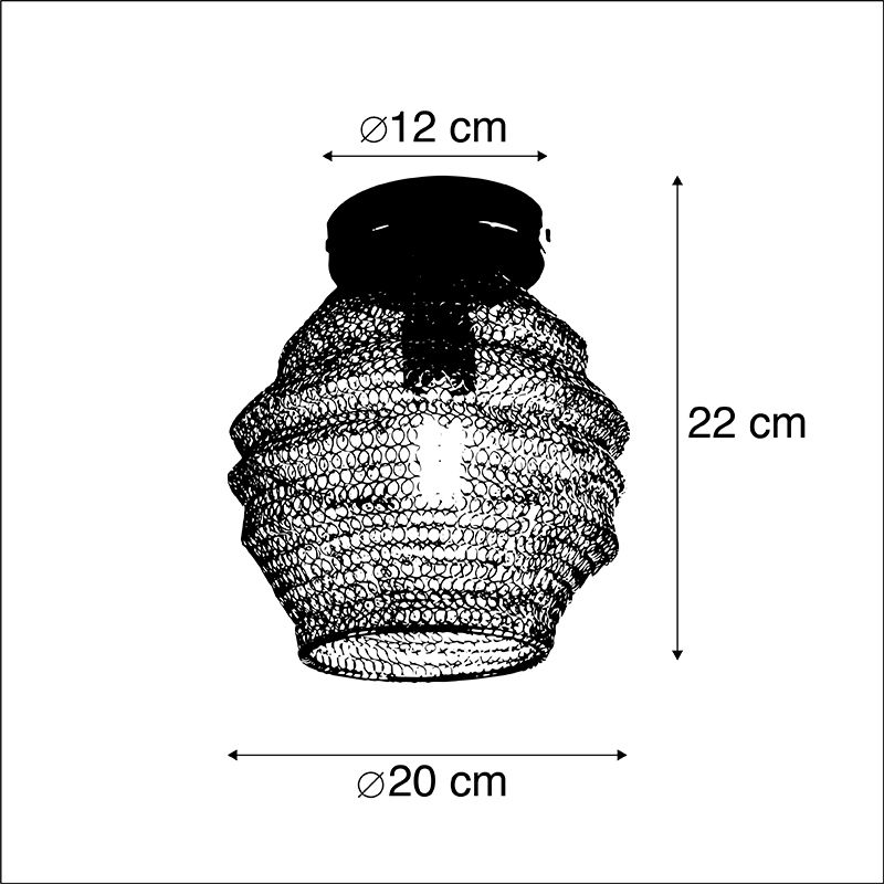 Oosterse plafondlamp goud - Nidum Bene