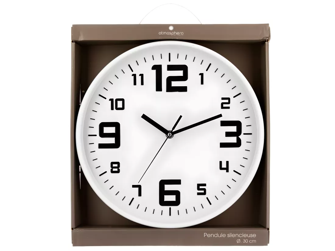 Pendule murale silencieuse Best Blanc D 30 cm