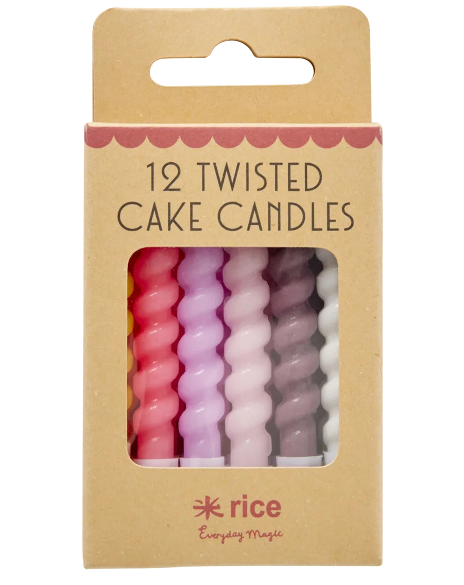Kuchenkerzen TWISTED 12-teilig in rosatönen