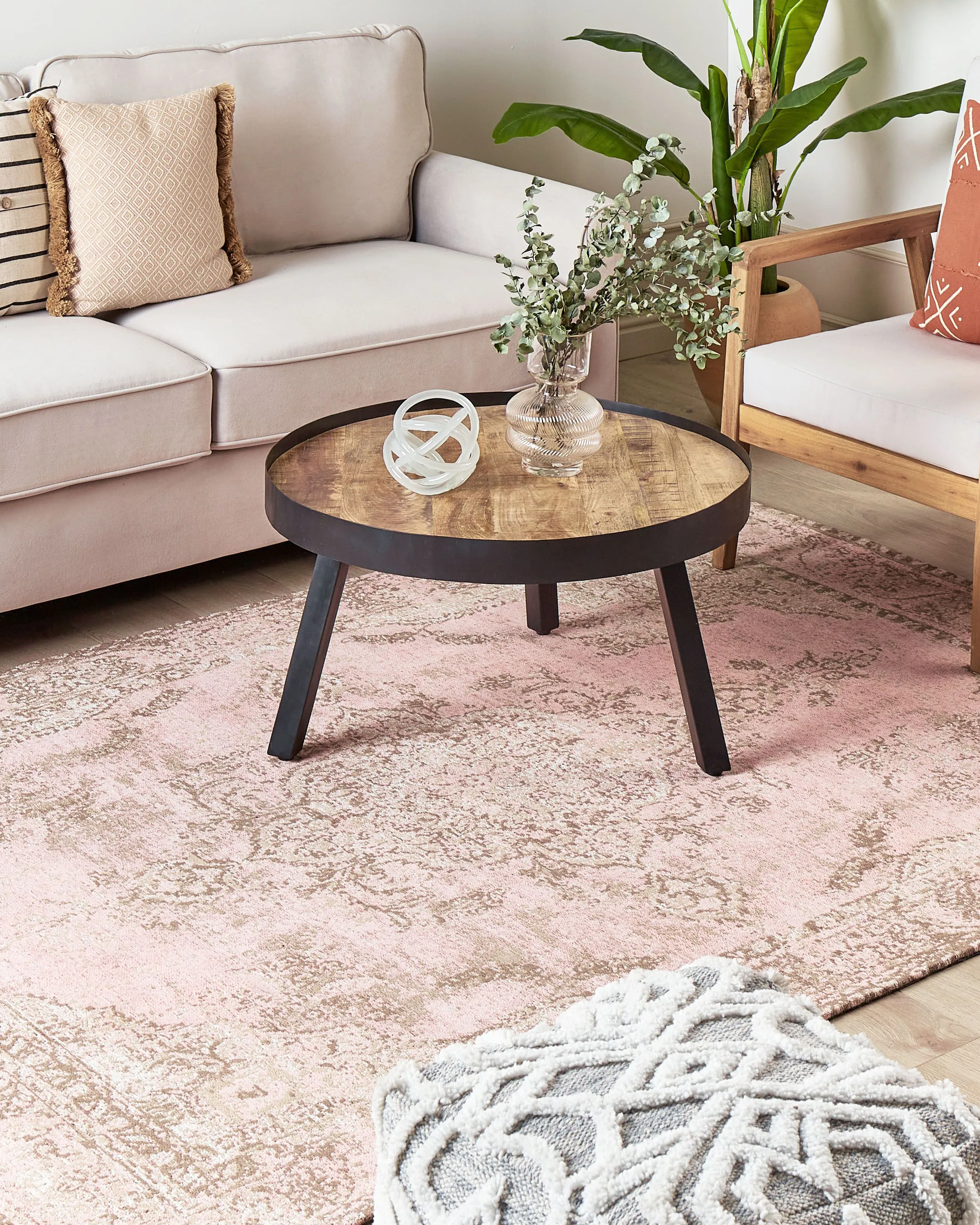 Vloerkleed MATARIM Roze 160 x 230 cm Katoen