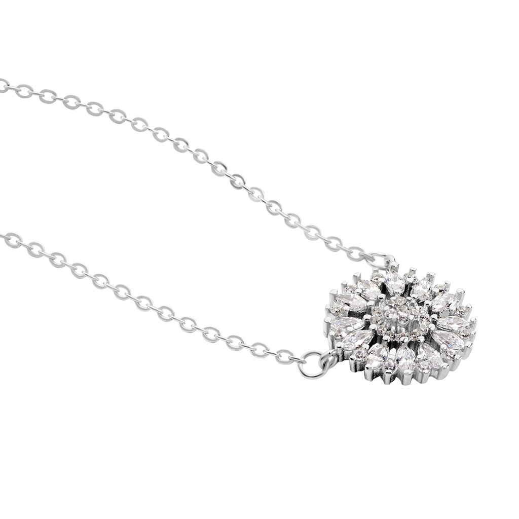 Collier Hyelana Argent Blanc Oxyde De Zirconium