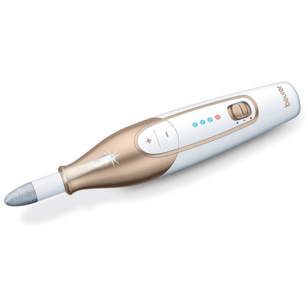 MP 64 (10in1) Elektrische Nagelfräse Nagelpflege Polierwerkzeug Maniküre Pediküre (57037) - Weiss / Gold