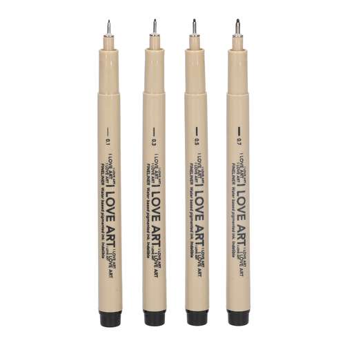 I LOVE ART Pigmentliner-Set