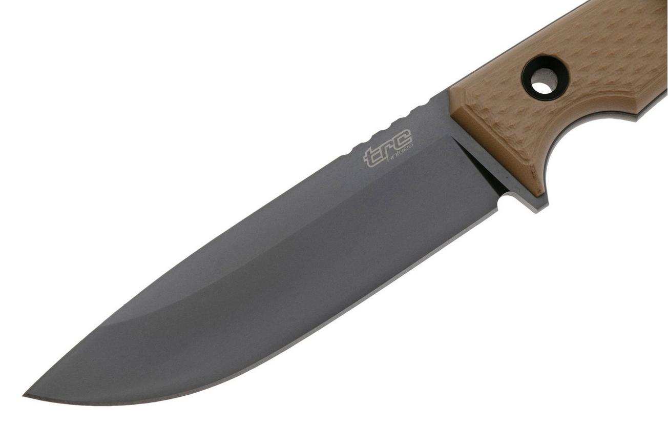 TRC Knives South Pole Limited Run DLC Elmax, Coyote Brown G10, Knivesandtools Exclusive, survivalmes