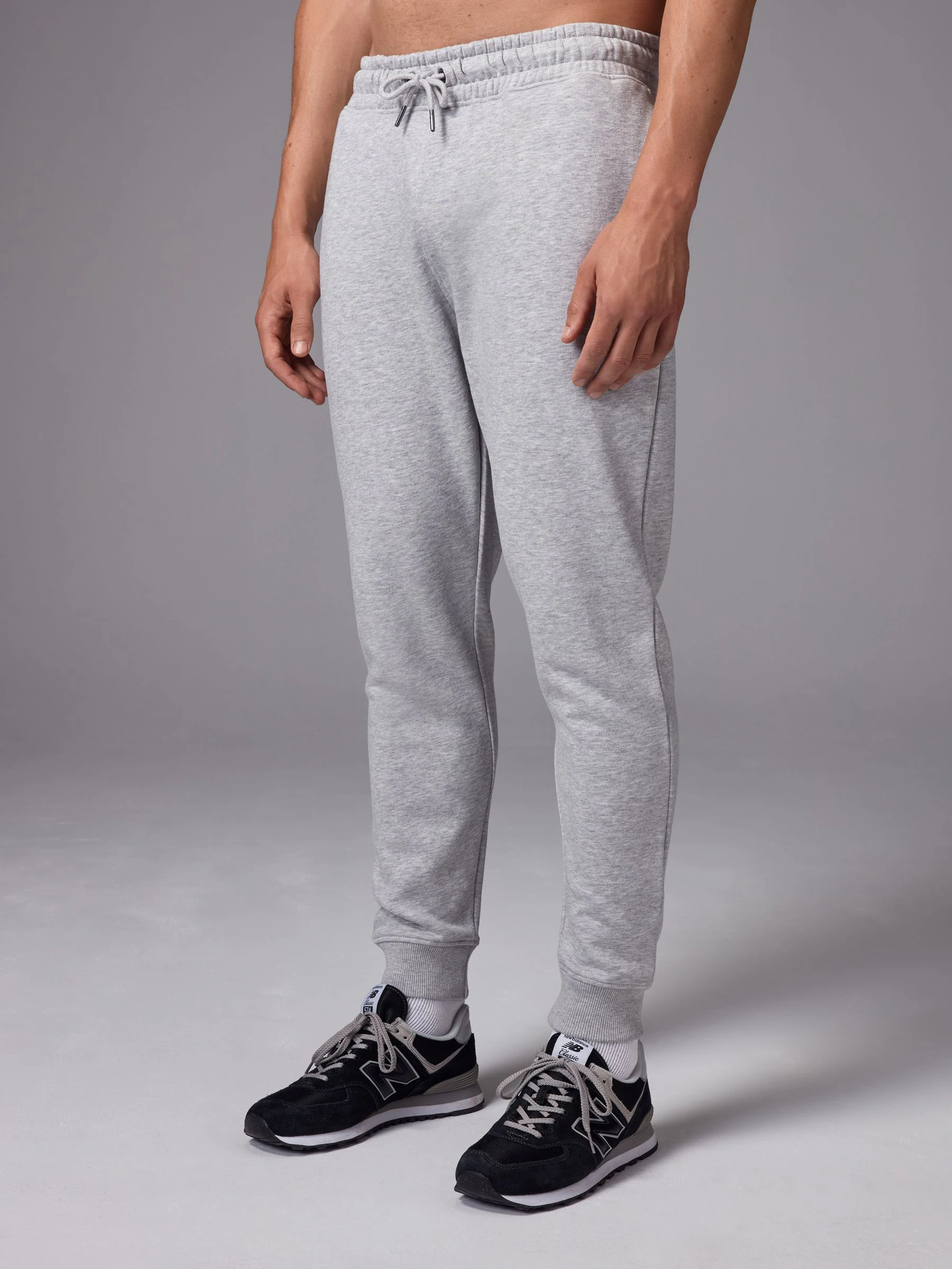 Zwart/grijs - Verpakking van 2 slim-fit jersey joggingbroeken met hoog katoengehalte