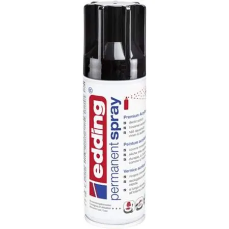 edding 5200 Permanent Spray Premium-Acryllack, glänzend, 200ml, tiefschwarz