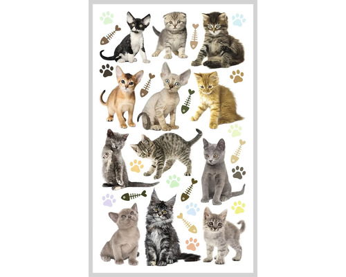 Mini stickerset voor kinderen, kittens, 32 stuks.