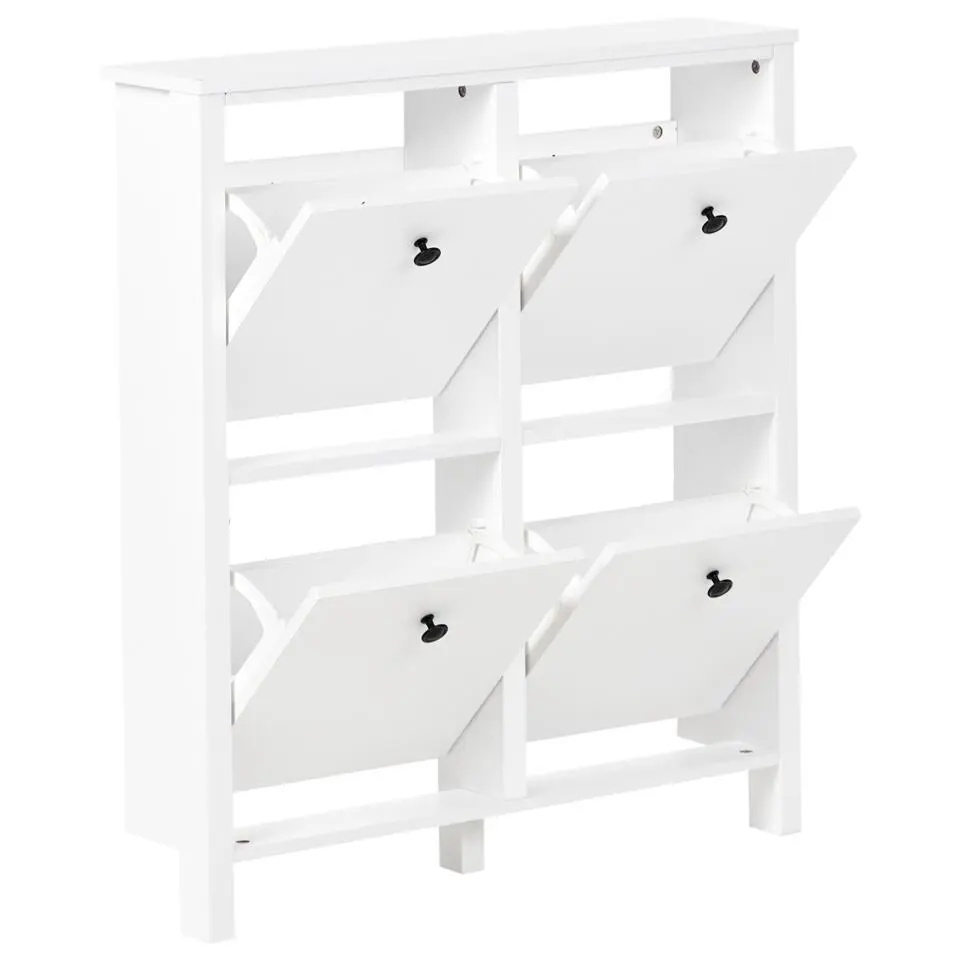 GIBSON - Schoenenkast 4 vakken - Wit - MDF
