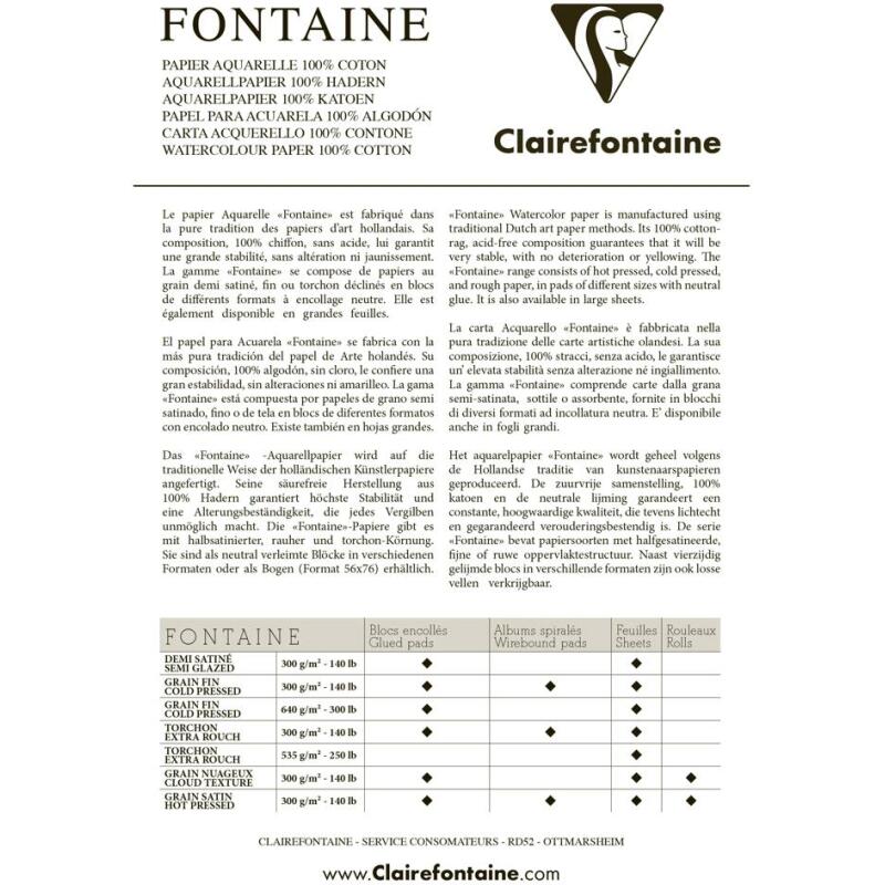 Testeur Fontaine paquet 25F A5 300g demi-satiné