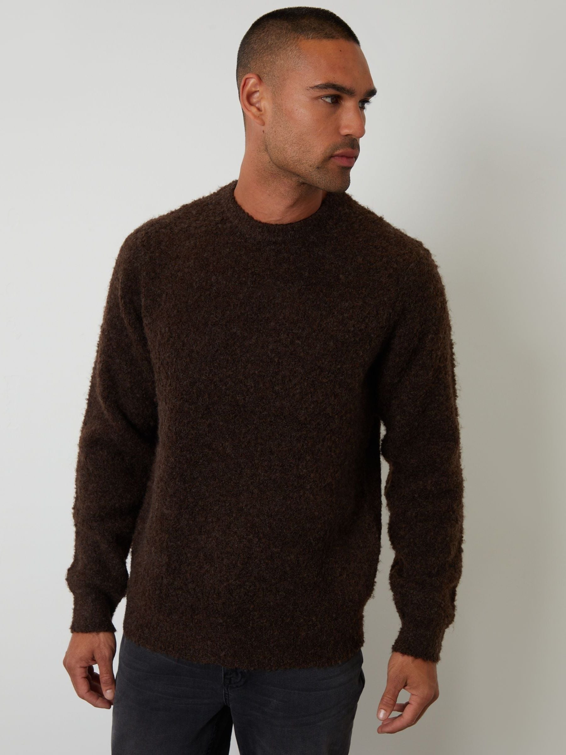 Threadbare Fluffy Knitted Crew Neck Jumper