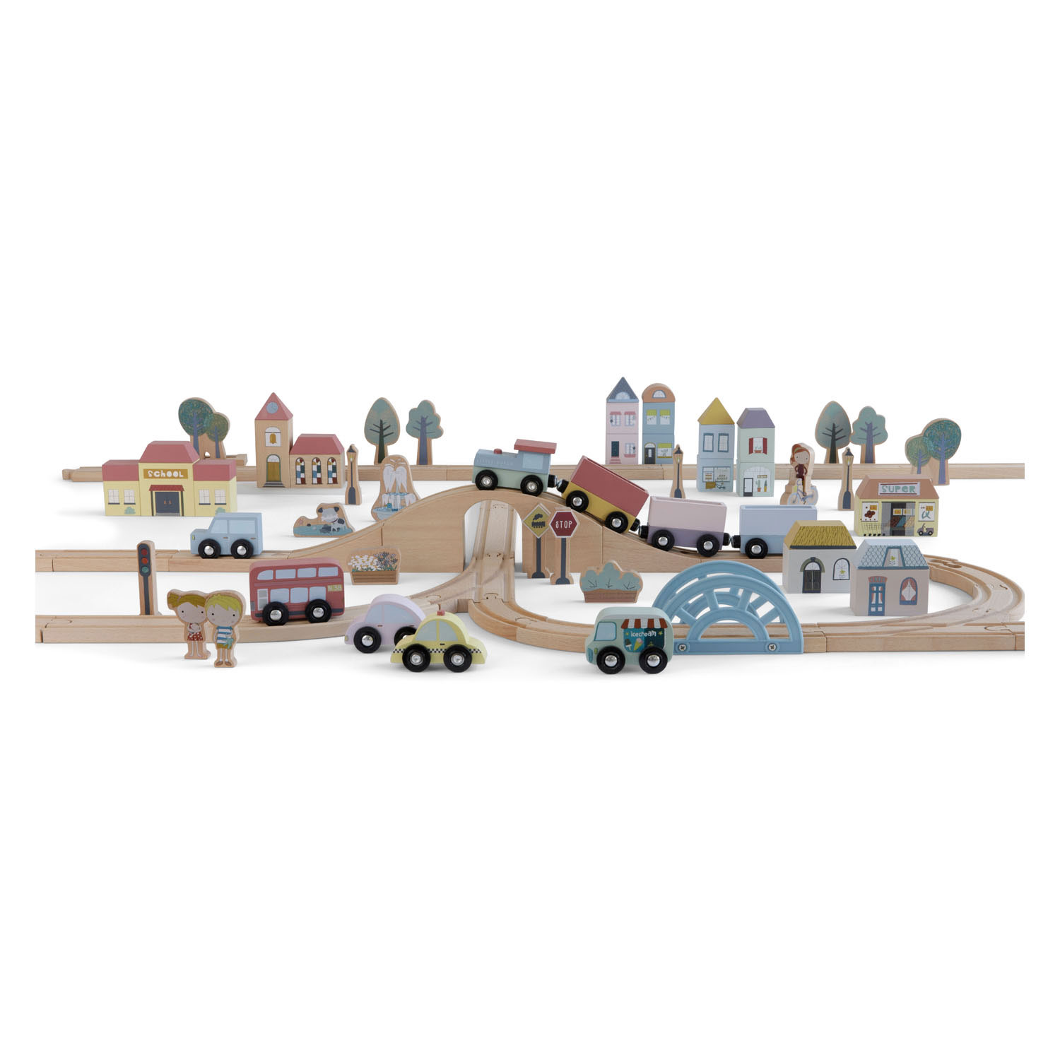 Little Dutch Houten Treinbaan XL - Starterkit FSC