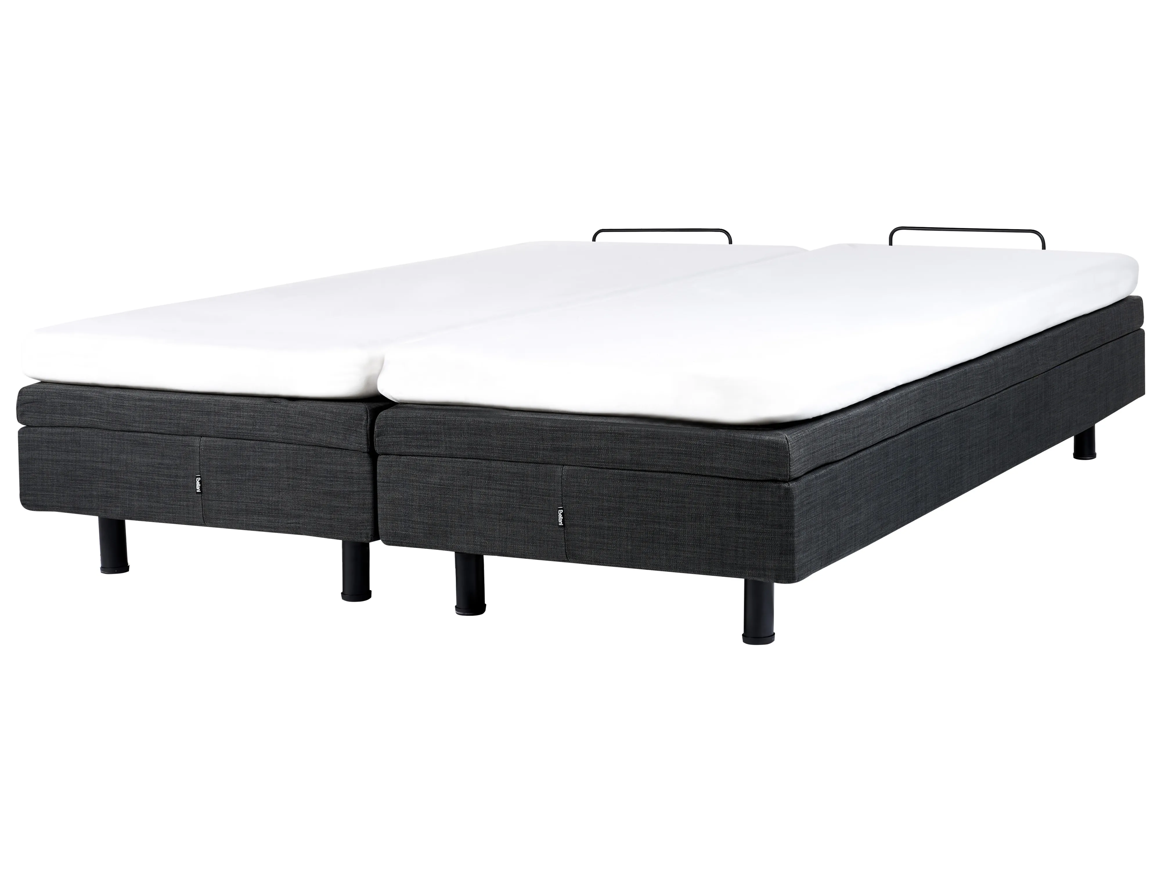 Verstelbaar bed zonder hoofdbord Stof DUKE 180 x 200 cm Donkergrijs