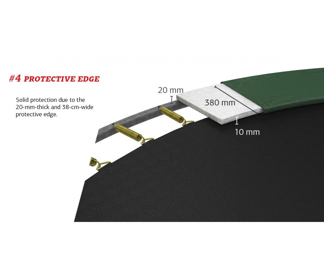 BERG - Favorit 430 Trampolin +ComfortSikkerhedsnet - Sort