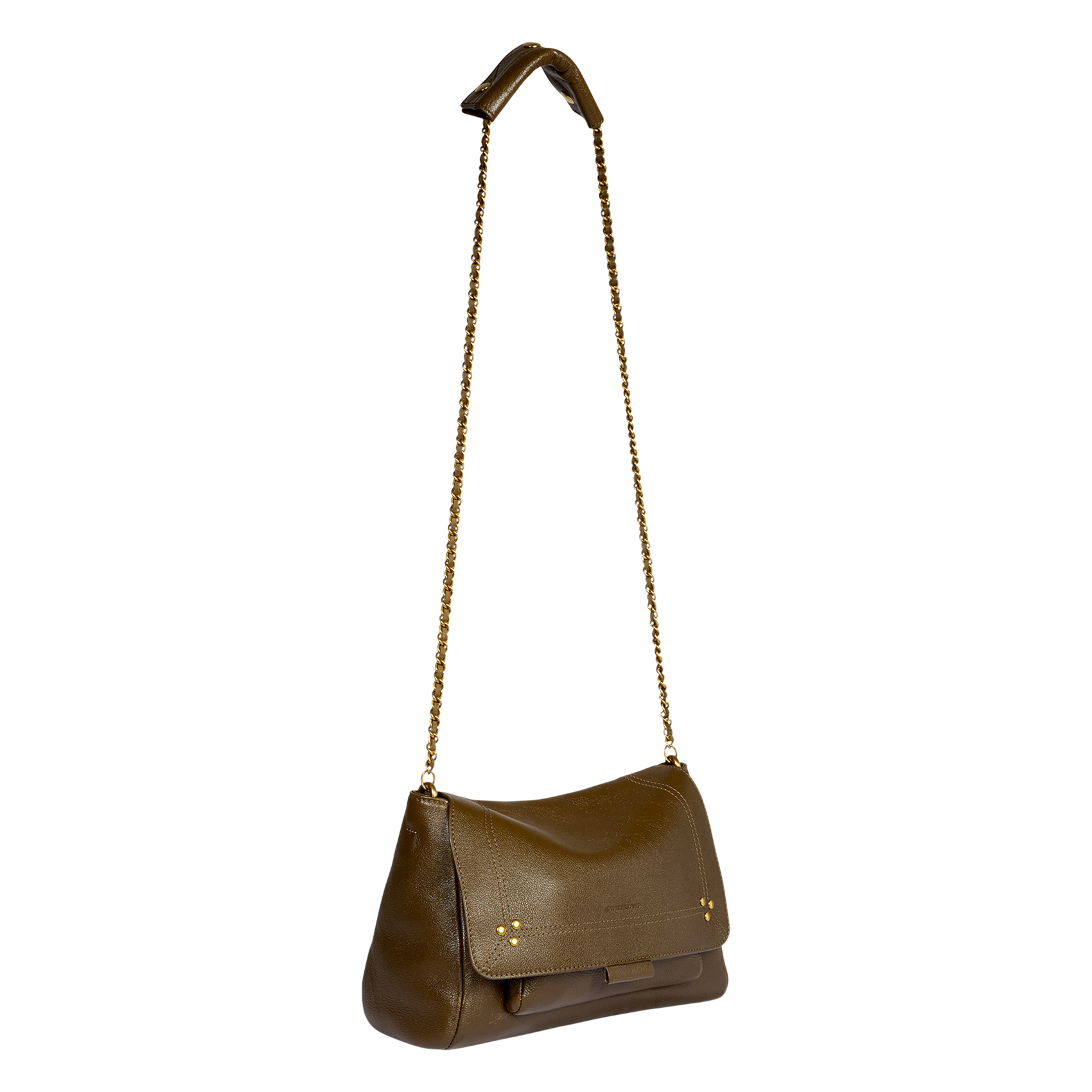 LULU M - Sac bandoulière en cuir | Kaki