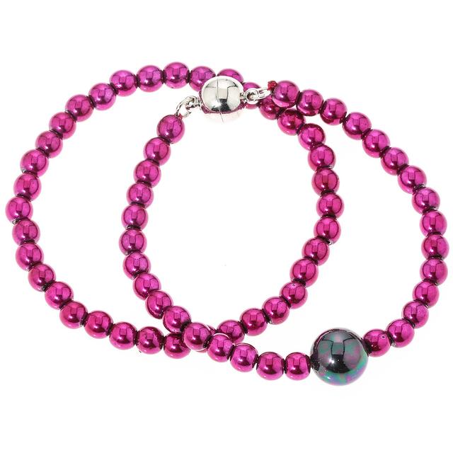 Armband-Set, Muschelkernperle, Magnet, 20 cm, 2-teilig