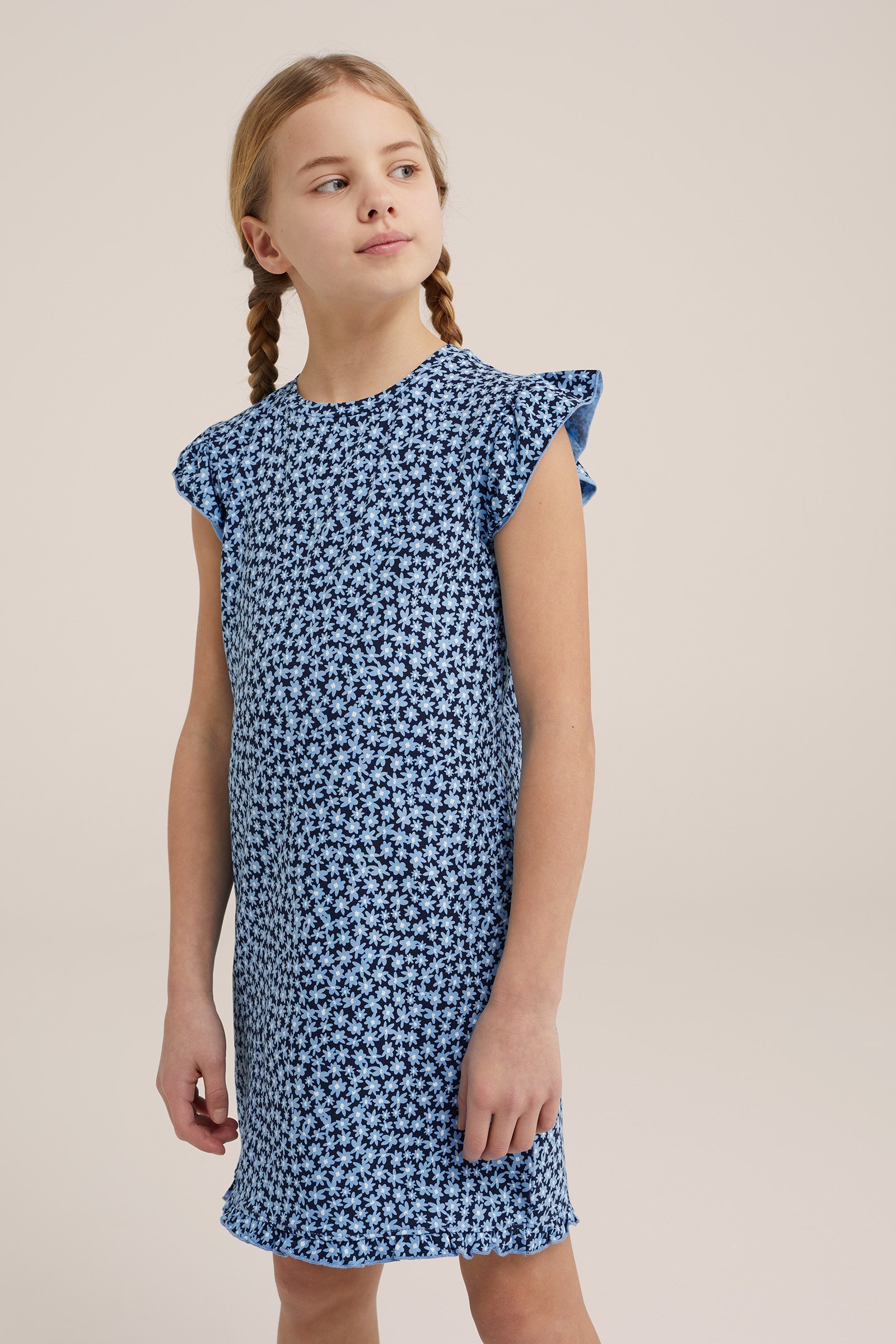 Meisjes nachthemd met dessin WE Fashion Blauw