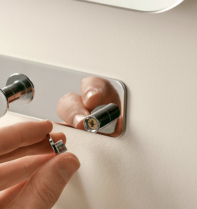 Patère 2 têtes Koros chrome GoodHome