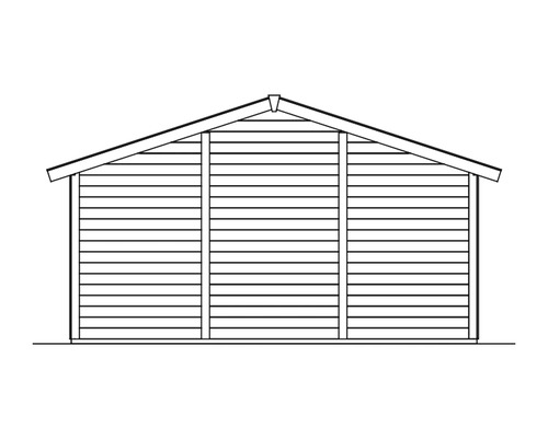 SKAN enkele garage, hout, Varberg 2, 540 x 585 cm, leisteen