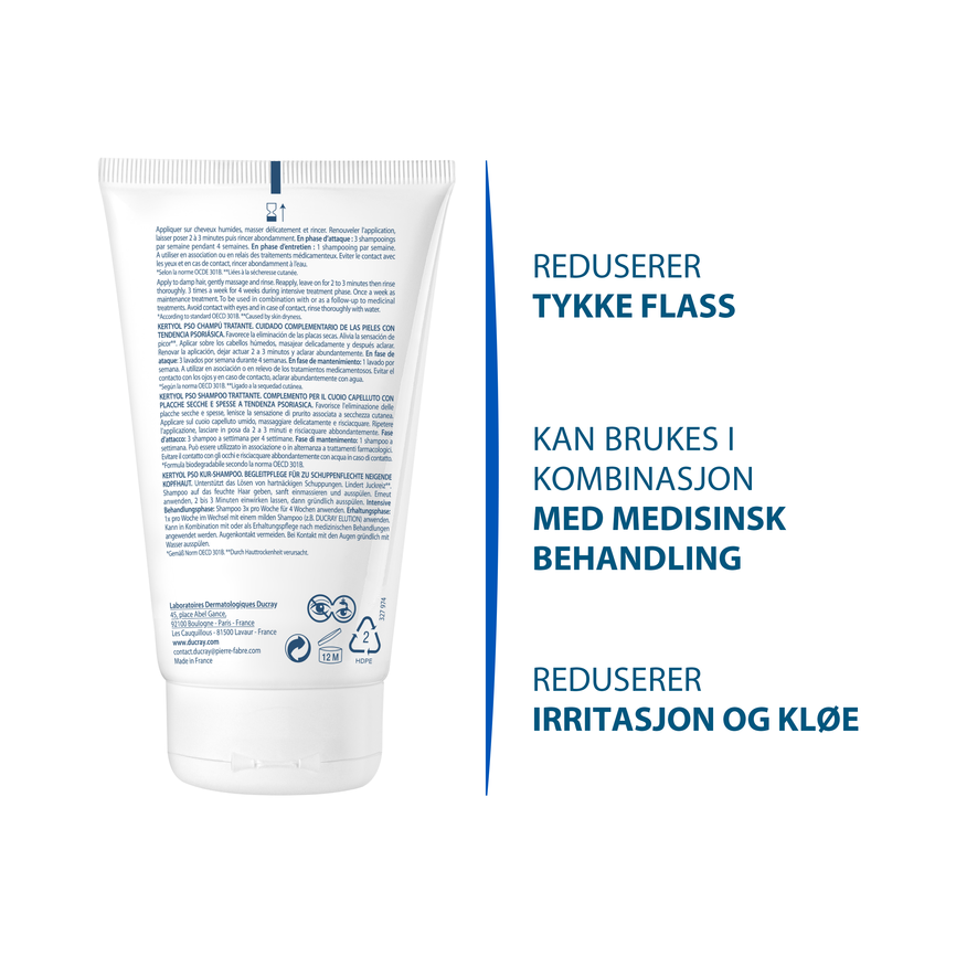 Ducray Kertyol PSO Shampoo til lett psoriasis 125 ml