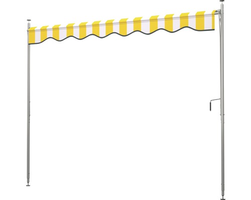 SOLUNA Concept klemzonnescherm (balkonzonnescherm) B: 200 cm Design 1012 Frame E6EV1 Zilver geëloxeerd Aandrijving links/rechts incl. slinger