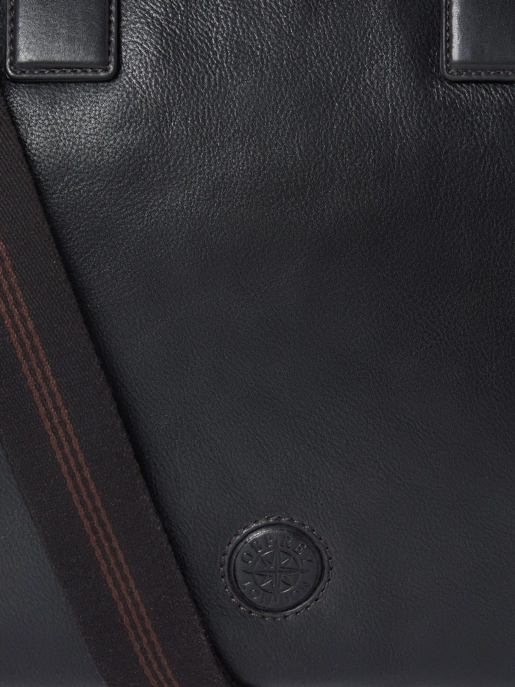 Zwart - Osprey London The Compass leren laptoptas