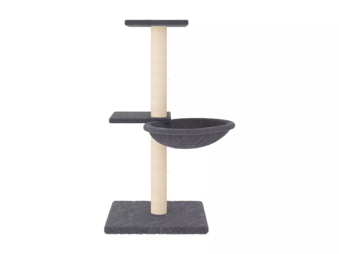 Arbre à chat avec griffoirs en sisal gris foncé 72 cm