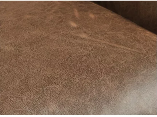 Fauteuil 100% cuir EDOUARD - Marron