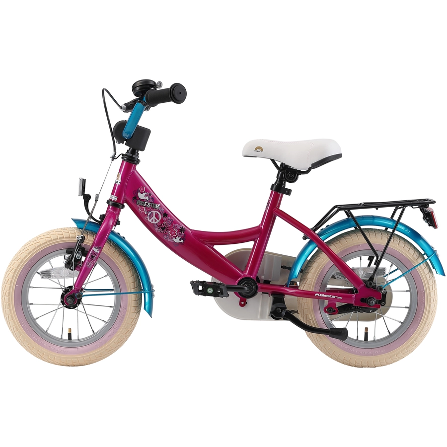 Bikestar Kinderrad 12 Zoll Classic berry, türkis