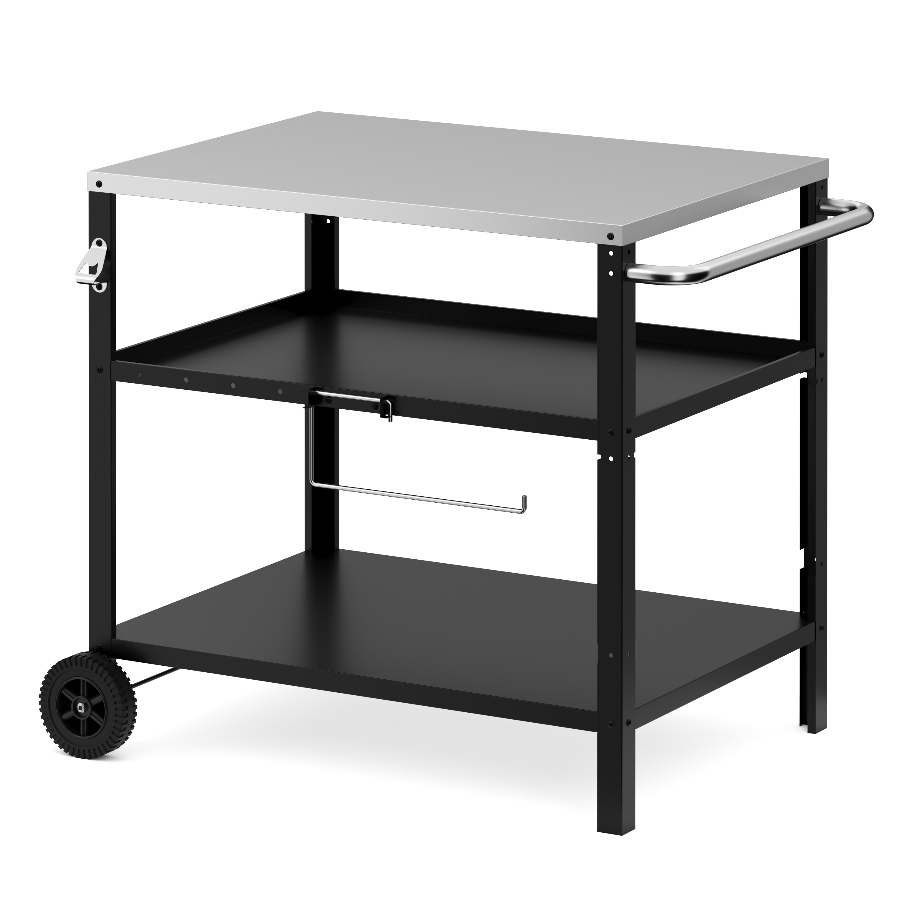 Grill Beistelltisch 113 x 64 x 84 cm schwarz