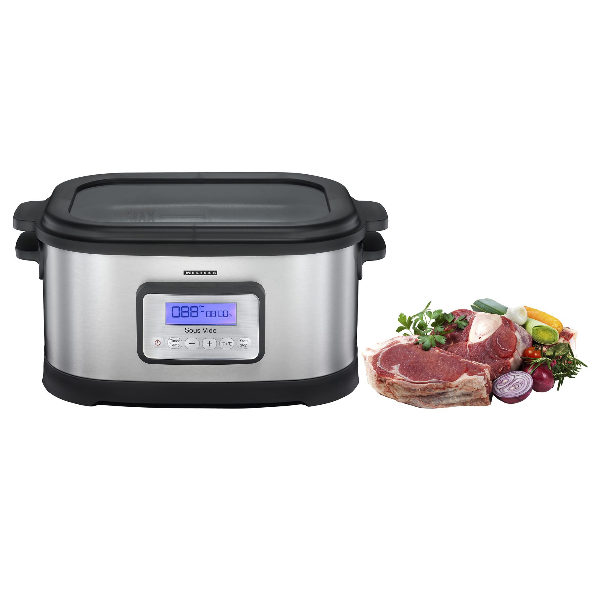 Melissa 16310170 Sous Vide - RVS,Zwart