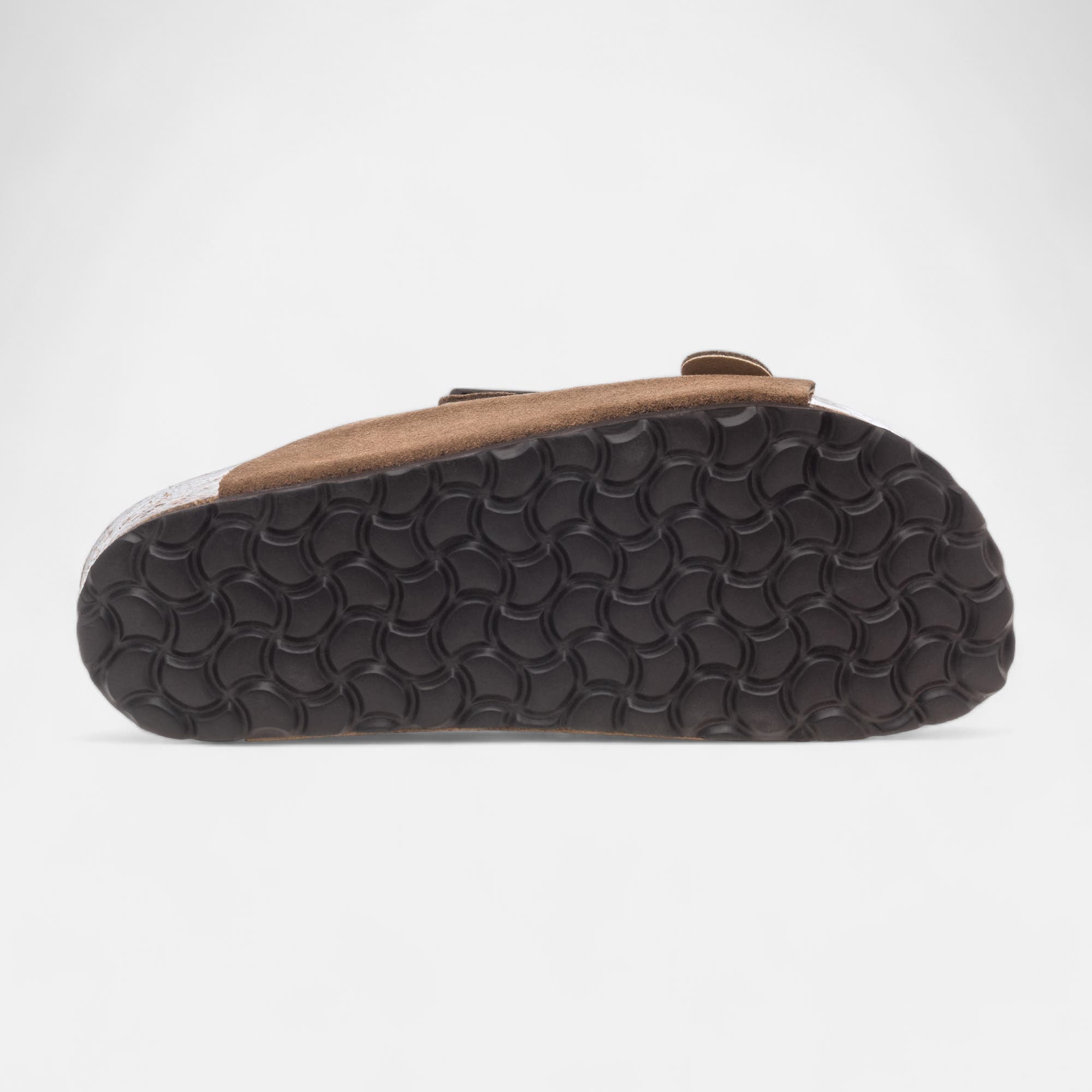 Mules semelle liège Femme en cuir marron