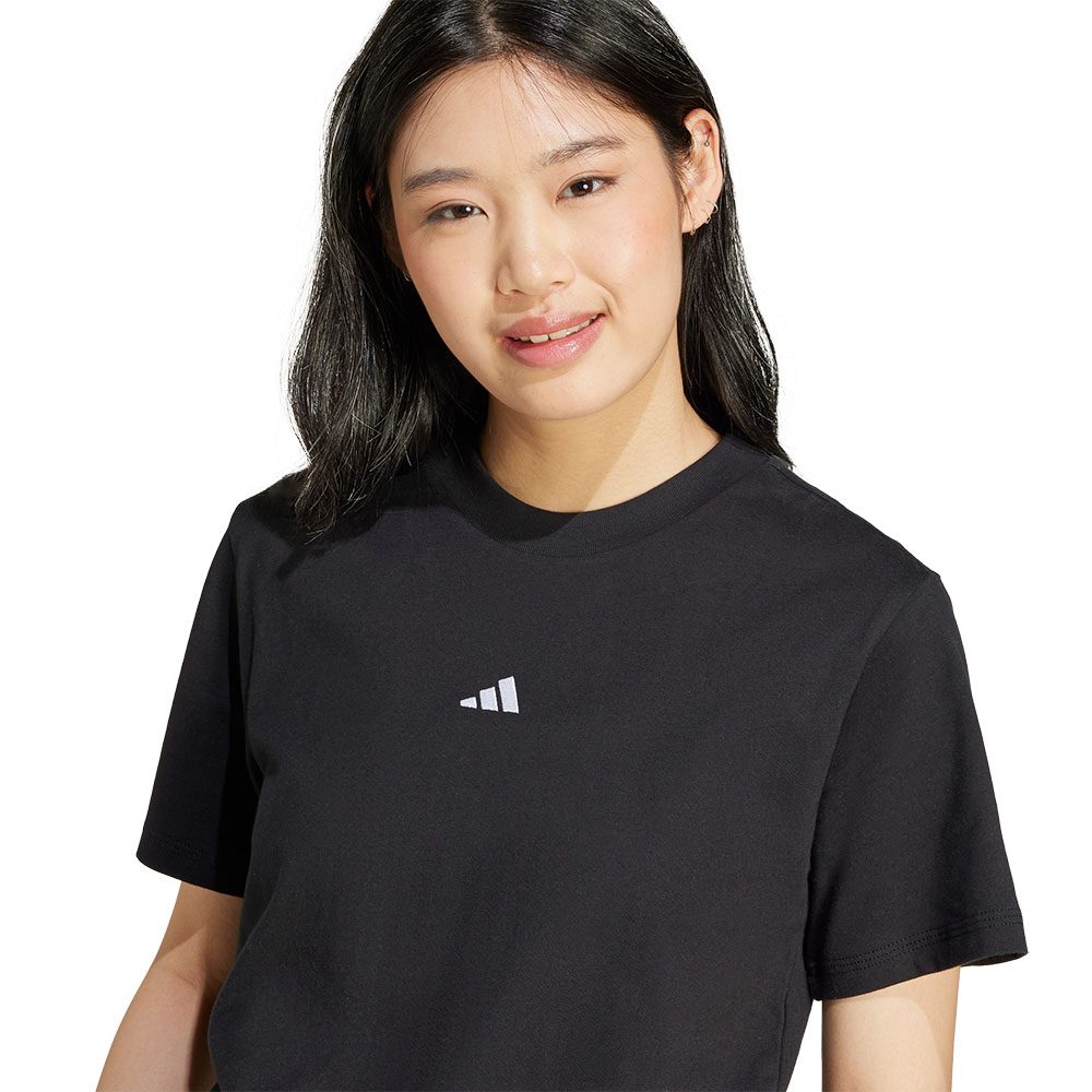 adidas Essentials Small Logo Cotton T-Shirt Damen black