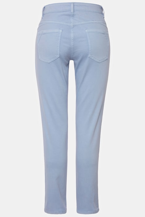 Jeans Tina, gerade Passform, seitliche Zierfalten, 5-Pocket