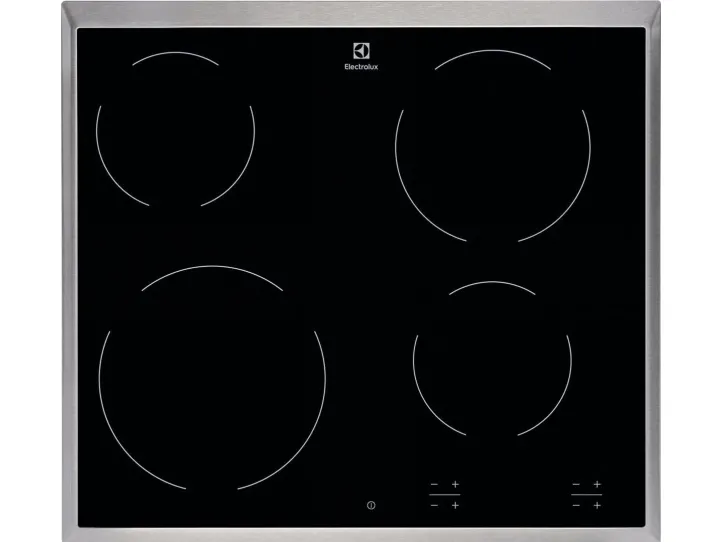 Electrolux Inspiration EHF16240XK - Keramisk kogeplade - 4 plader - Niche - bredde: 56 cm - dybde: 49 cm - sort