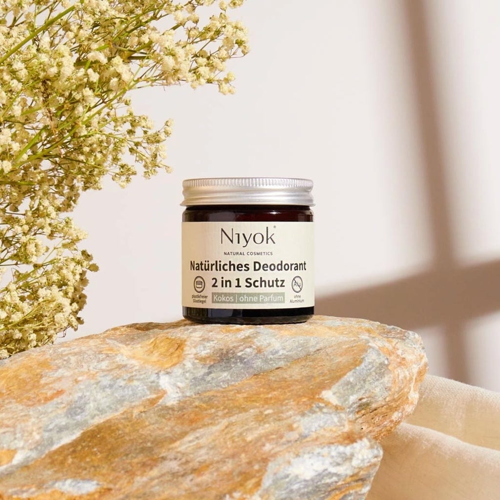 Niyok  2in1 Deo & Antitranspirant Kokos ohne Parfum, 40 ml