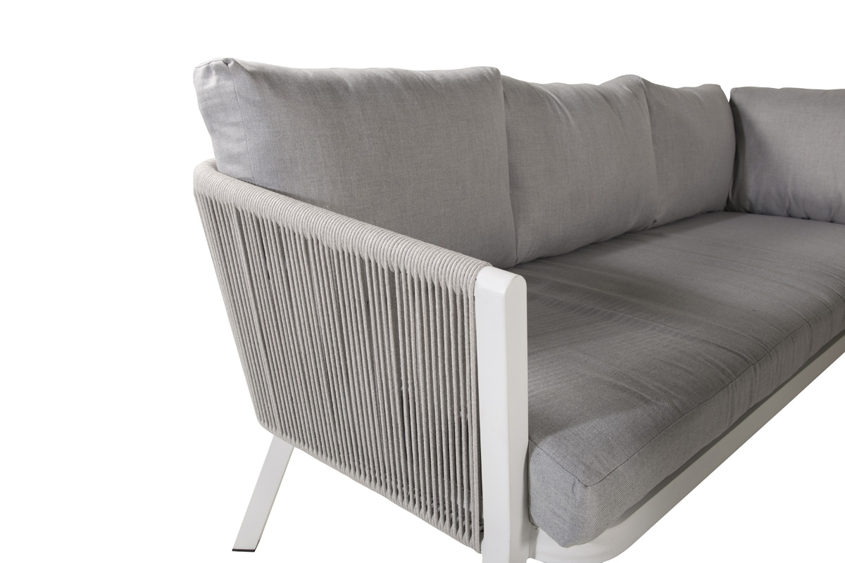 Loungeset Elly - 2 delig - met zitkussens Lichtgrijs